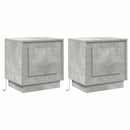 Natskab 2 pcs Beton Grå 44 x 34,5 x 45 cm Konstrueret træ