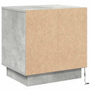 Natskab 2 pcs Beton Grå 44 x 34,5 x 45 cm Konstrueret træ