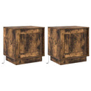 Natskab 2 pcs Røget eg 44 x 34,5 x 45 cm Konstrueret træ