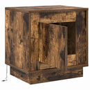 Natskab 2 pcs Røget eg 44 x 34,5 x 45 cm Konstrueret træ