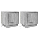 Natskab 2 pcs Grå 44 x 34,5 x 45 cm Konstrueret træ