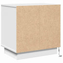 Natskab 2 pcs Hvid 50 x 34,5 x 50 cm. Konstrueret træ