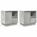 Natskab 2 pcs Beton Grå 50 x 34,5 x 50 cm. Konstrueret træ