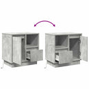 Natskab 2 pcs Beton Grå 50 x 34,5 x 50 cm. Konstrueret træ