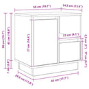 Natskab 2 stk. Røget eg 50 x 34,5 x 50 cm. Konstrueret træ