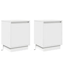 Natskab 2 pcs Hvid 39 x 34,5 x 50 cm Konstrueret træ