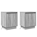 Natskab 2 pcs Grå 39 x 34,5 x 50 cm Konstrueret træ