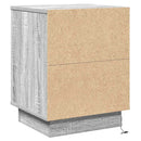 Natskab 2 pcs Grå 39 x 34,5 x 50 cm Konstrueret træ