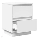 Natskab med skuffe 2 pcs Hvid 39 x 34,5 x 50 cm Konstrueret træ