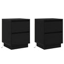 Natskab 2 pcs Sort eg 39 x 34,5 x 50 cm Konstrueret træ