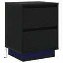 Natskab 2 pcs Sort eg 39 x 34,5 x 50 cm Konstrueret træ