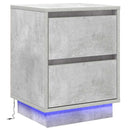 Natskab 2 pcs Beton Grå 39 x 34,5 x 50 cm Konstrueret træ