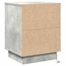 Natskab 2 pcs Beton Grå 39 x 34,5 x 50 cm Konstrueret træ