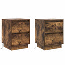 Natskab 2 pcs Røget eg 39 x 34,5 x 50 cm Konstrueret træ