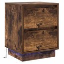 Natskab 2 pcs Røget eg 39 x 34,5 x 50 cm Konstrueret træ