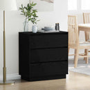 Natskab med skuffe Sort eg 71 x 34,5 x 75 cm Konstrueret træ
