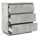 Natskab med skuffe Beton Grå 71 x 34,5 x 75 cm Konstrueret træ