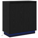Sideboard med hylde Sort eg 71 x 34.5 x 75 cm Konstrueret træ