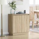 LED Sideboard Sonoma-eg 71 x 34,5 x 75 cm Konstrueret træ