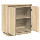 LED Sideboard Sonoma-eg 71 x 34,5 x 75 cm Konstrueret træ
