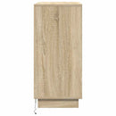 LED Sideboard Sonoma-eg 71 x 34,5 x 75 cm Konstrueret træ