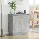 LED Sideboard Betongrå 71 x 34,5 x 75 cm Konstrueret træ