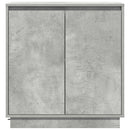 LED Sideboard Betongrå 71 x 34,5 x 75 cm Konstrueret træ