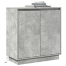 LED Sideboard til Betongrå 71 x 34,5 x 75 cm Konstrueret træ