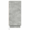 LED Sideboard Betongrå 71 x 34,5 x 75 cm Konstrueret træ