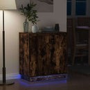 LED Sideboard til Røget eg 71 x 34,5 x 75 cm Konstrueret træ