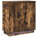 LED Sideboard til Røget eg 71 x 34,5 x 75 cm Konstrueret træ