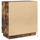 LED Sideboard Røget eg 71 x 34,5 x 75 cm Konstrueret træ