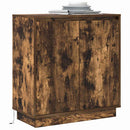LED Sideboard Røget eg 71 x 34,5 x 75 cm Konstrueret træ