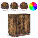 LED Sideboard Røget eg 71 x 34,5 x 75 cm Konstrueret træ