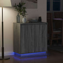 LED Sideboard Grå sonoma-eg 71 x 34,5 x 75 cm Konstrueret træ