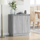 LED Sideboard Grå sonoma-eg 71 x 34,5 x 75 cm Konstrueret træ