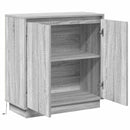 LED Sideboard Grå sonoma-eg 71 x 34,5 x 75 cm Konstrueret træ