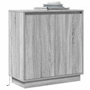 LED Sideboard Grå sonoma-eg 71 x 34,5 x 75 cm Konstrueret træ