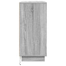 LED Sideboard Grå sonoma-eg 71 x 34,5 x 75 cm Konstrueret træ