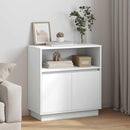 LED Sideboard Hvid 71 x 34,5 x 75 cm Konstrueret træ