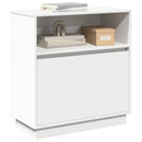 LED Sideboard Hvid 71 x 34,5 x 75 cm Konstrueret træ