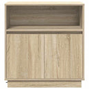 LED Sideboard Sonoma eg 71 x 34,5 x 75 cm Konstrueret træ