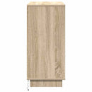LED Sideboard Sonoma eg 71 x 34,5 x 75 cm Konstrueret træ