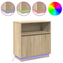 LED Sideboard Sonoma eg 71 x 34,5 x 75 cm Konstrueret træ