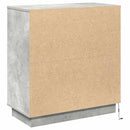 LED Sideboard Betongrå 71 x 34,5 x 75 cm Konstrueret træ