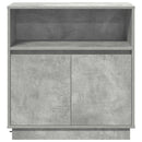 LED Sideboard Betongrå 71 x 34,5 x 75 cm Konstrueret træ