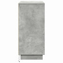 LED Sideboard Betongrå 71 x 34,5 x 75 cm Konstrueret træ