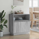 LED Sideboard Grå Sonoma 71 x 34,5 x 75 cm Konstrueret træ