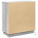 LED Sideboard Grå Sonoma 71 x 34,5 x 75 cm Konstrueret træ