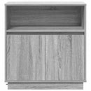 LED Sideboard Grå Sonoma 71 x 34,5 x 75 cm Konstrueret træ